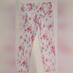 Gaiam workout leggings multi colored women's size Large with pockets